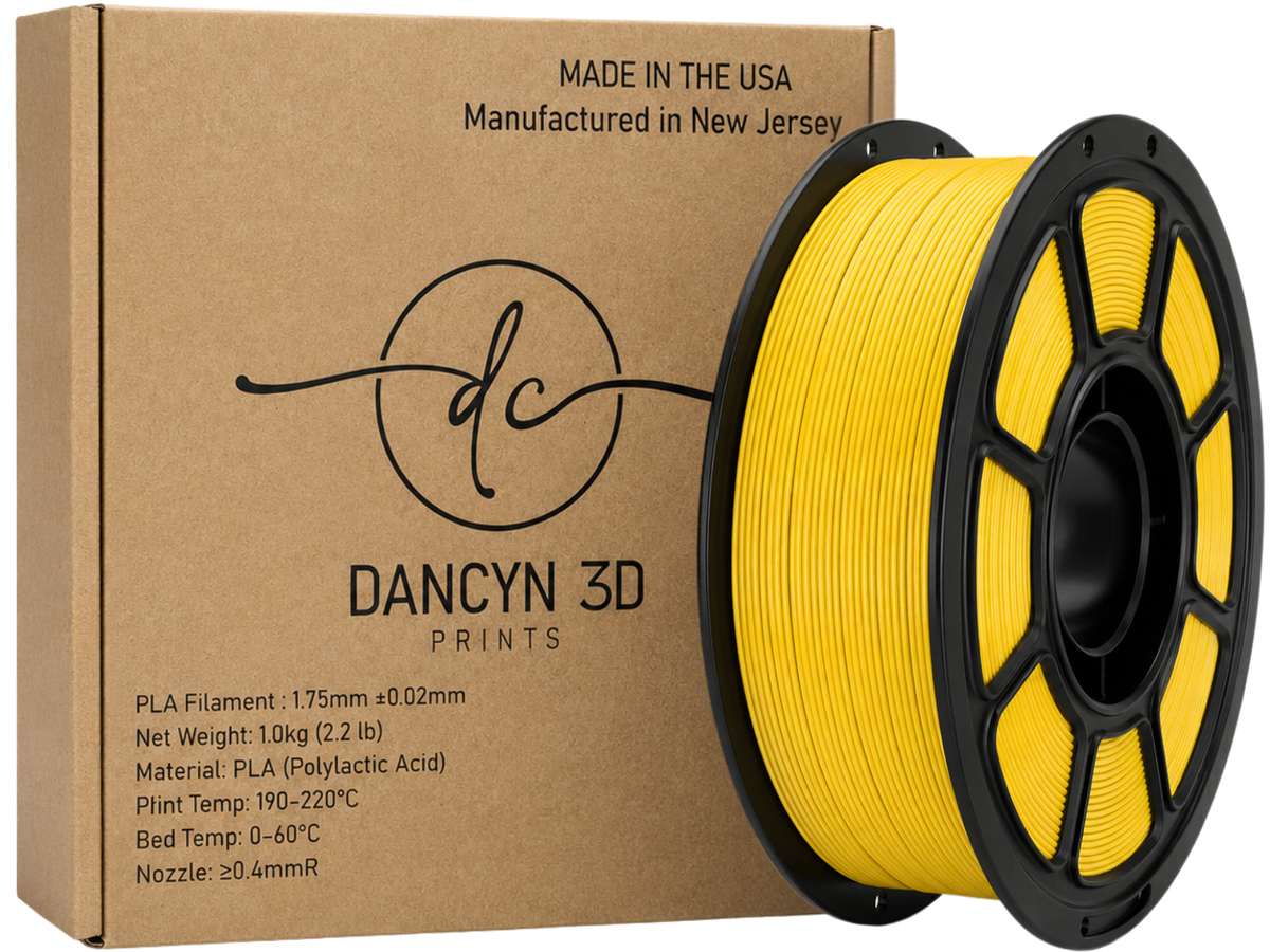 Dancyn3D PLA Basic American Made 3D Printer Filament - Jersey 3D Print Company
