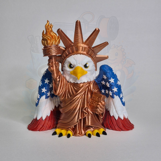 Copper Edition Liberty Eagle 250th American Independence Anniversary Figurine