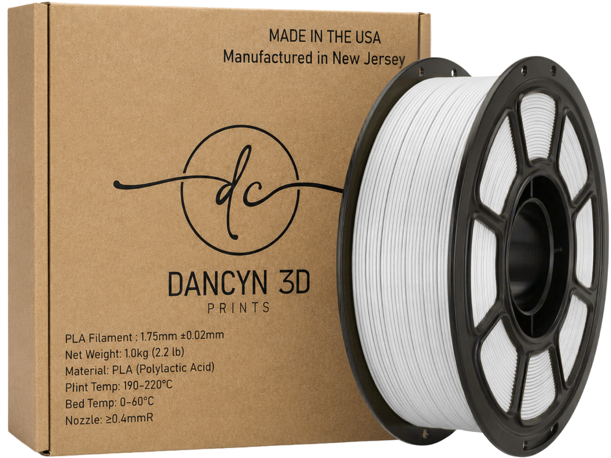 Dancyn3D PLA Basic American Made 3D Printer Filament - Jersey 3D Print Company