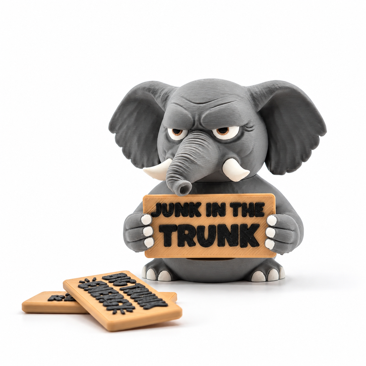 Sarcastic Elephant Figurine – A Funny Desk Buddy for Home or Office