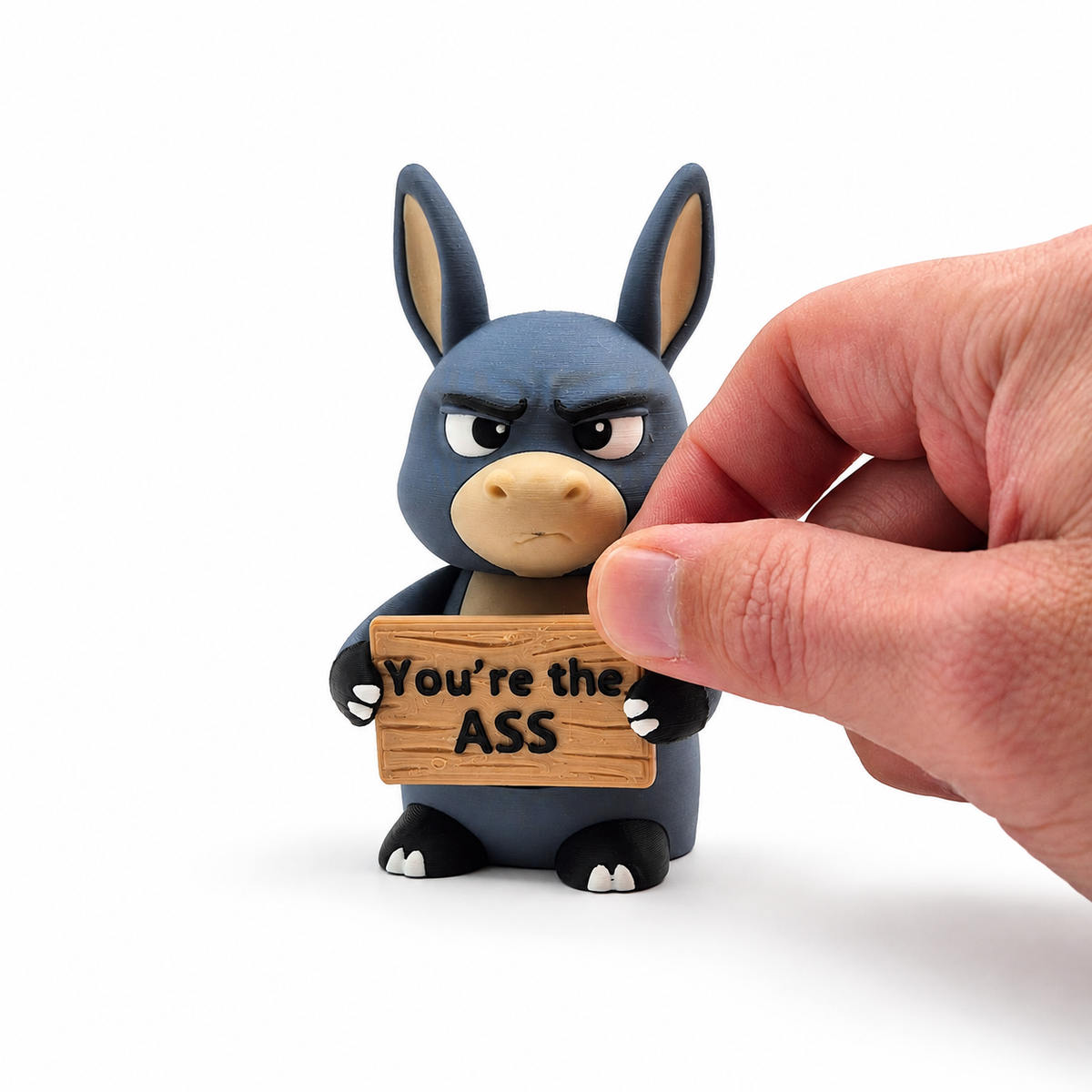 Funny Donkey Figurine – An Unimpressed Desk Companion for Home or Office