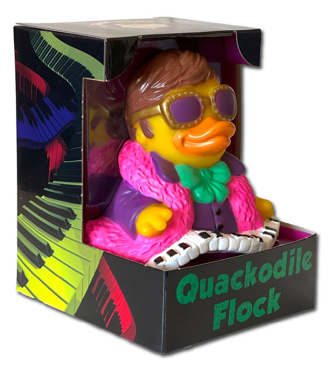 Celebriducks Quackodile Flock Rubber Duck — Collectible Duck in Gift Box