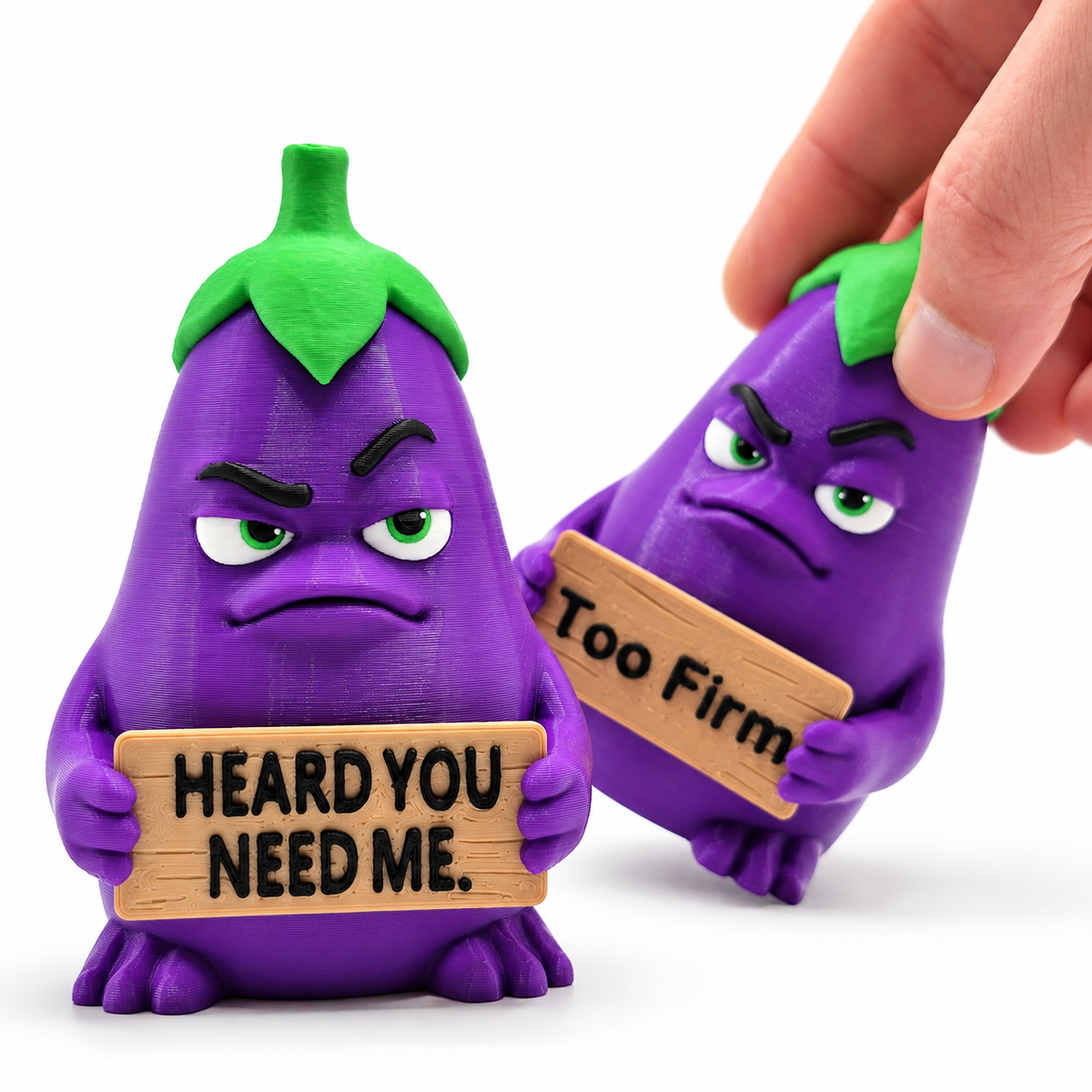 Feisty Fruit Eggplant Emoji Figurine - Meme Culture Decor