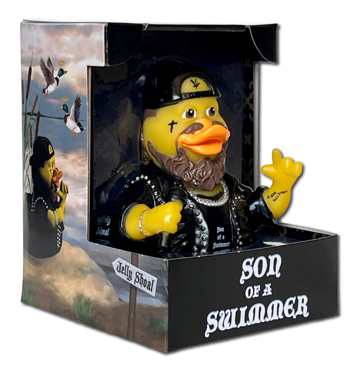Celebriducks Jelly Shoal - "Son of A Swimmer" Rubber Duck — Collectible Duck in Gift Box