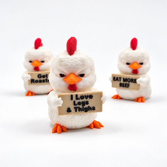 Sarcastic Chicken - Animals with Attitude Funny Animal Figurines for the Home or Office
