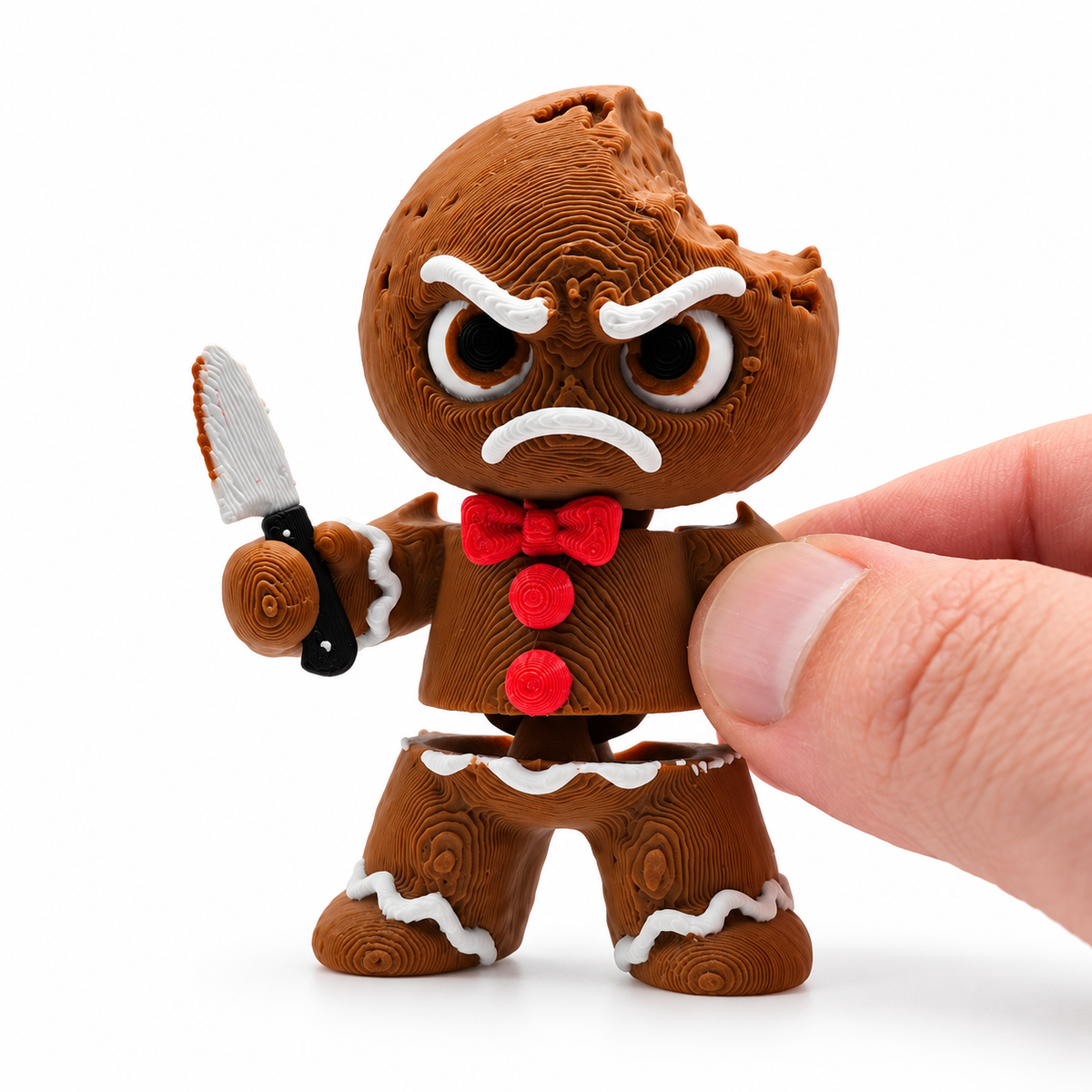 Angry Gingerbread Man Mag Buddies Flexi Toys