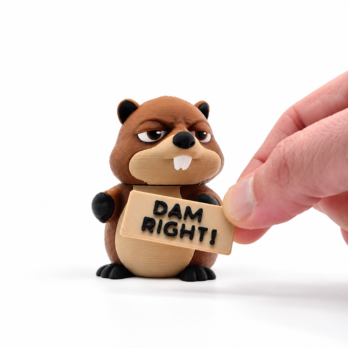 Sarcastic Beaver - Animals with Attitude Funny Animal Figurines for the Home or Office