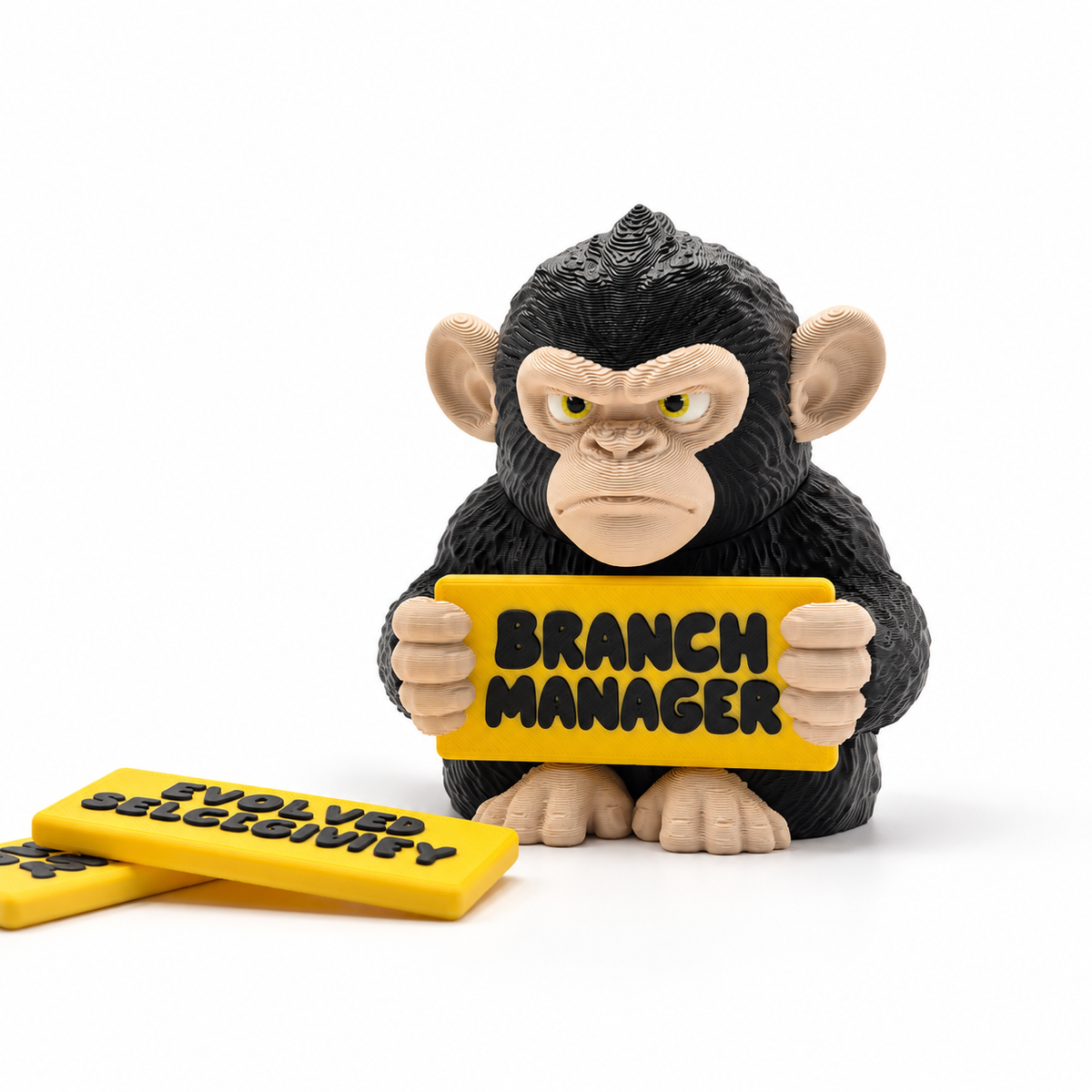 Chimpanzee Desk Toy - Animals with Attitude Funny Animal Figurines for the Home or Office