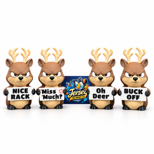 Deer Desk Toy - Animals with Attitude Funny Animal Figurines for the Home or Office