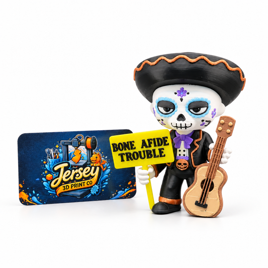 Día de los Muertos Figurine Set – Glow-in-the-Dark Sugar Skull Decor