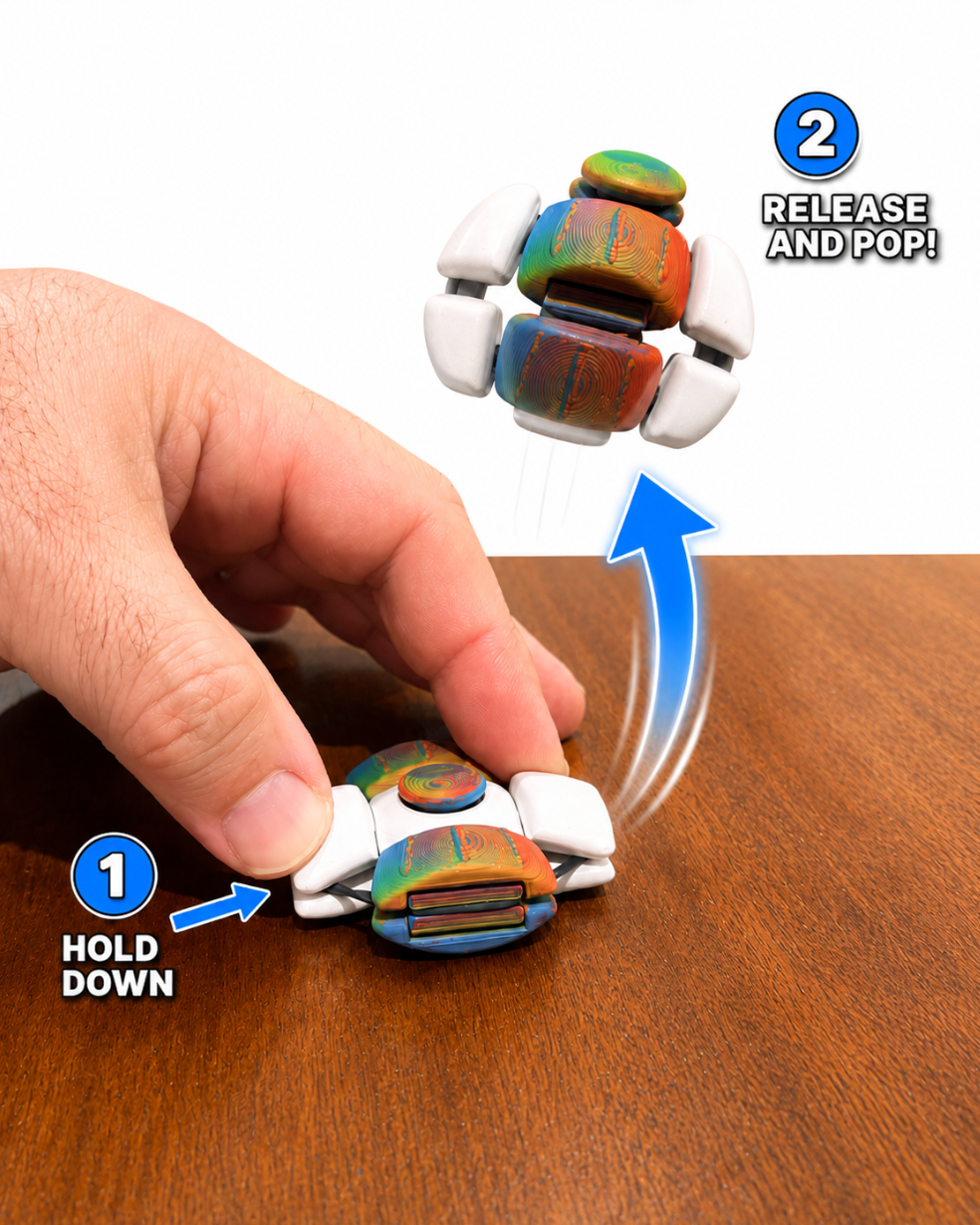 OrbiX Glow in the Dark Spinning Trick Fidget Toy for Kids
