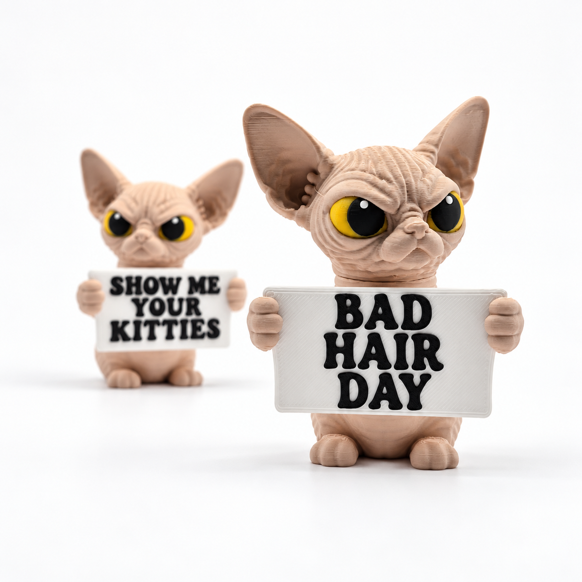 Sphynx Cat Desk Toy- Animals with Attitude Funny Animal Figurines for the Home or Office