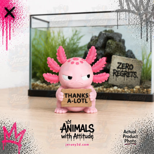Axolotl Figurine - Animals with Attitude Adult Humor for the Home or Office