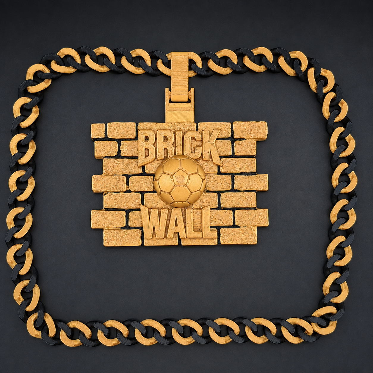 Brick Wall Soccer Team Award Hype Chain