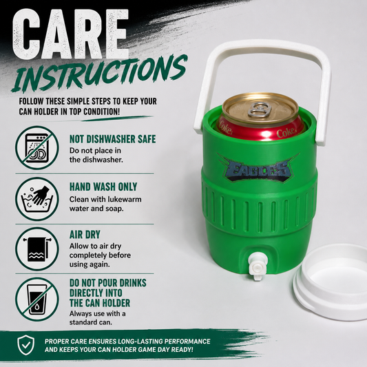 Philadelphia Eagles 3D Printed Can Holder – Portable Drink Carrier with Handle