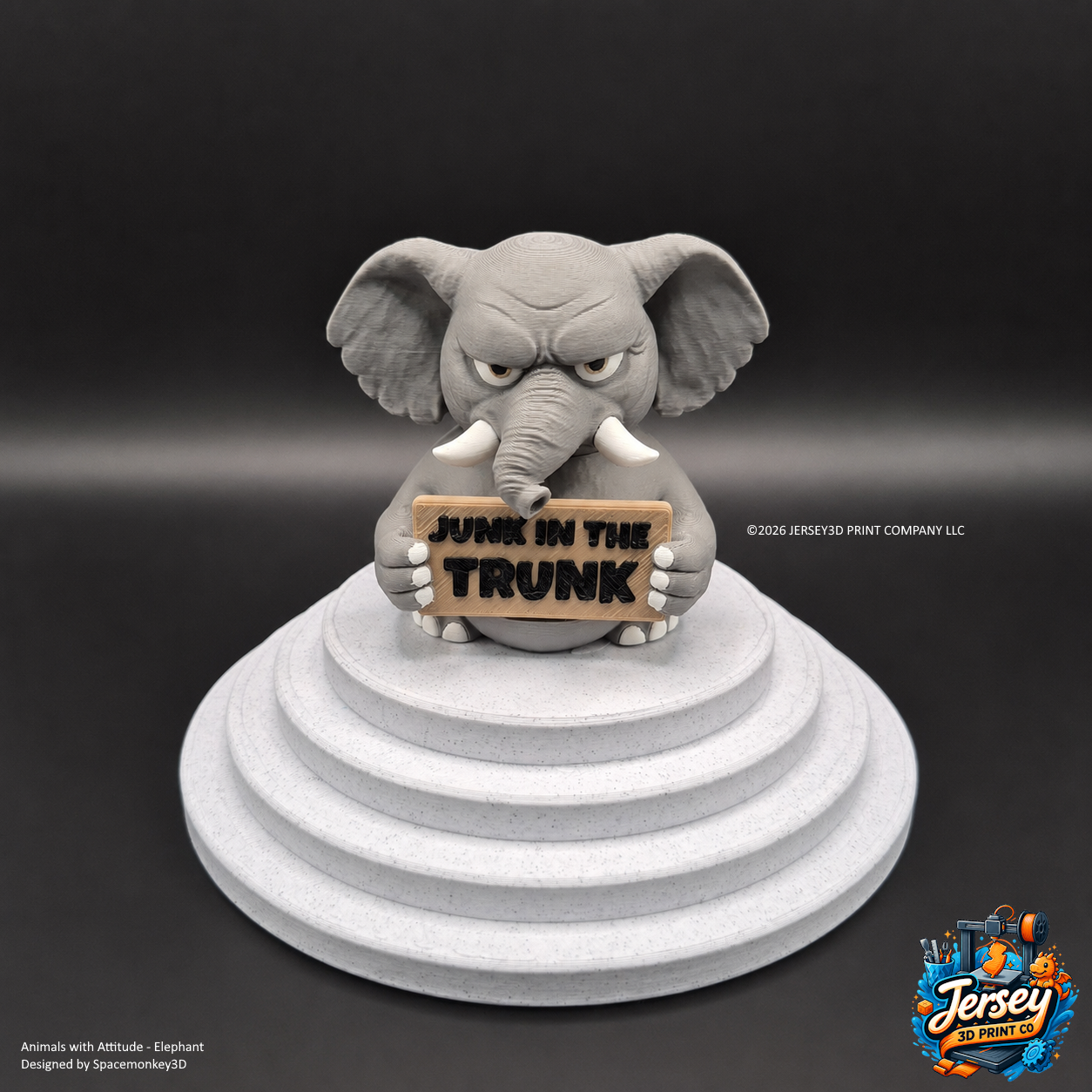 Sarcastic Elephant - Animals with Attitude Funny Animal Figurines for the Home or Office