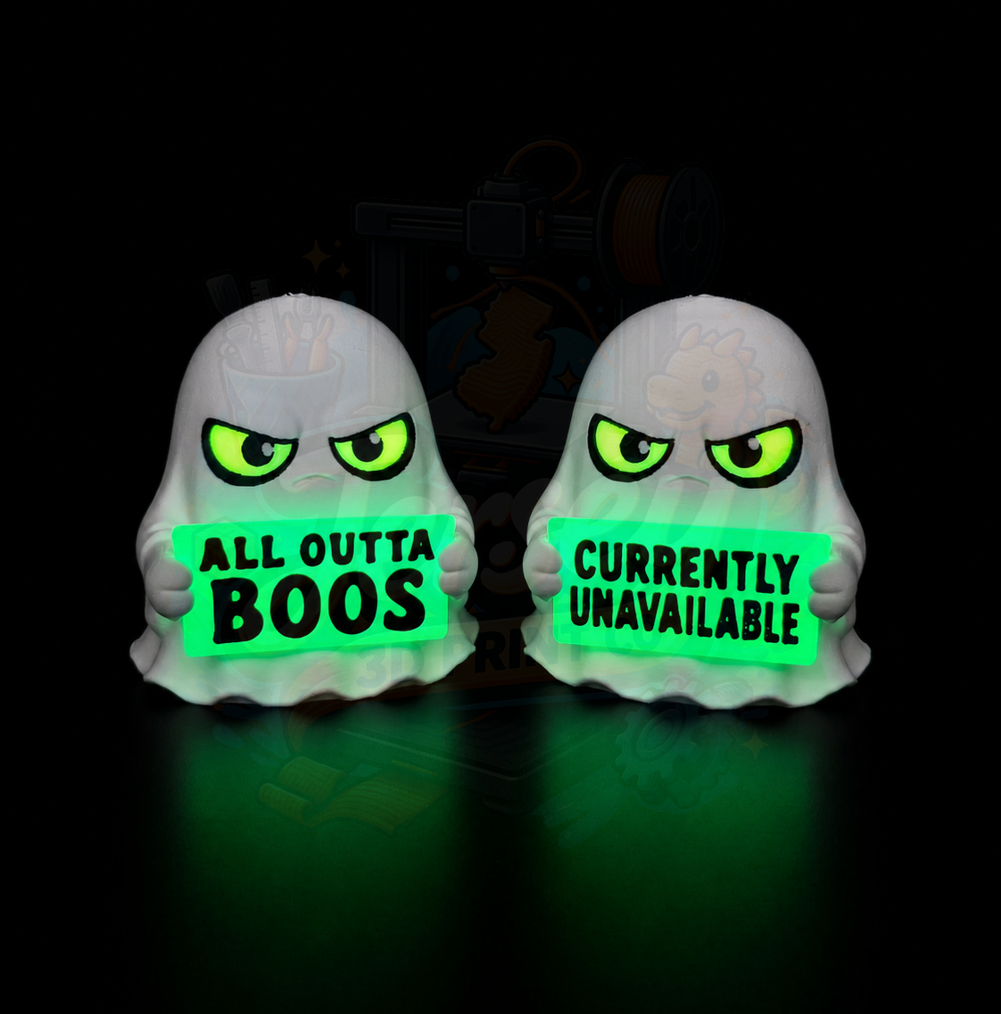 Sarcastic Ghost Mini Desk Toy - Holidays with Attitude Halloween Decor for Home or Office