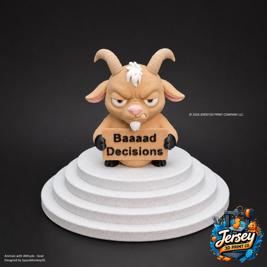 Grumpy Goat, Animals with Attitude Funny Animal Figurines for the Home or Office