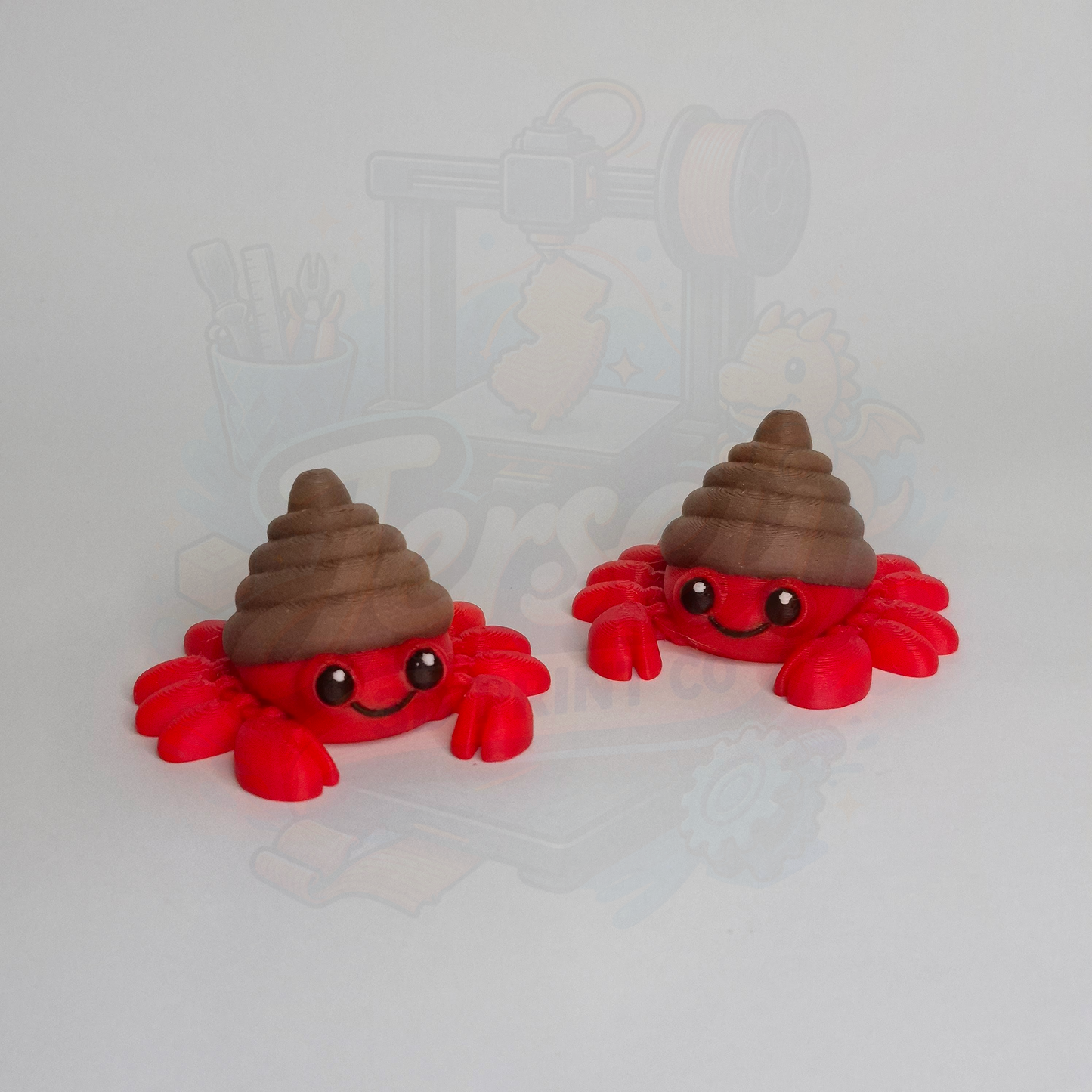 Hermit Crab Flexi Toy - 3D Printed Articulated Hermit Crab