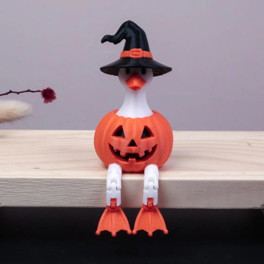 Halloween Goose Shelf Sitters – Articulated Flexi Desk Buddy (70mm Tall)