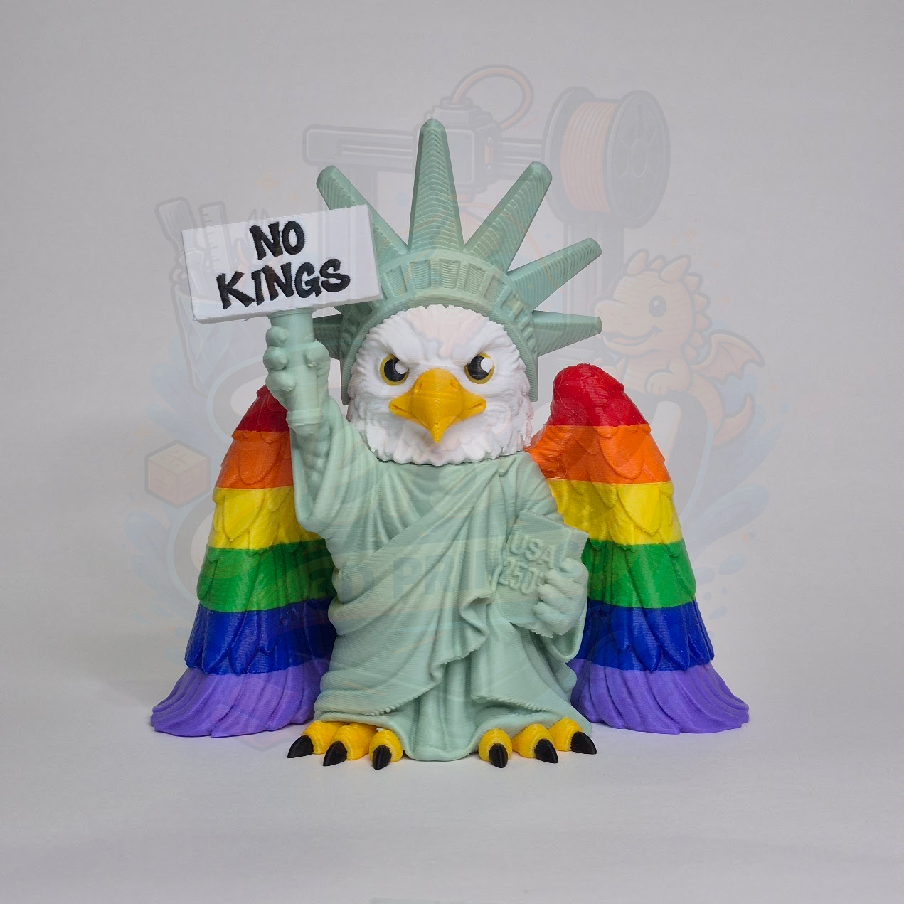No Kings Liberty or Death 5" Liberty Eagle Collectible Figurine