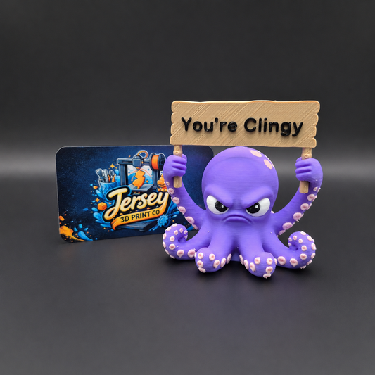 Sarcastic Octopus Figurine - Animals with Attitude Funny Desk Toys for the Home or Office