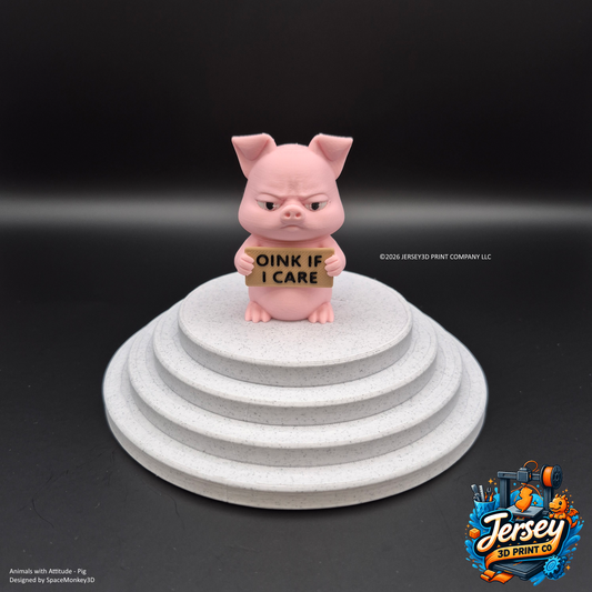 Miserable Pig - Animals with Attitude Funny Animal Figurines for the Home or Office