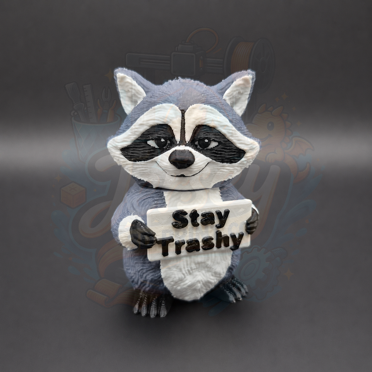 Trashy Raccoon - Animals with Attitude Funny Animal Figurines for the Home or Office