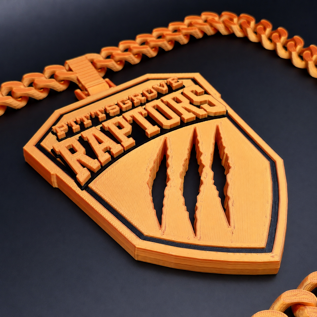 Pittsgrove Raptors GOLD EDITION Soccer Team Logo Hype Chain