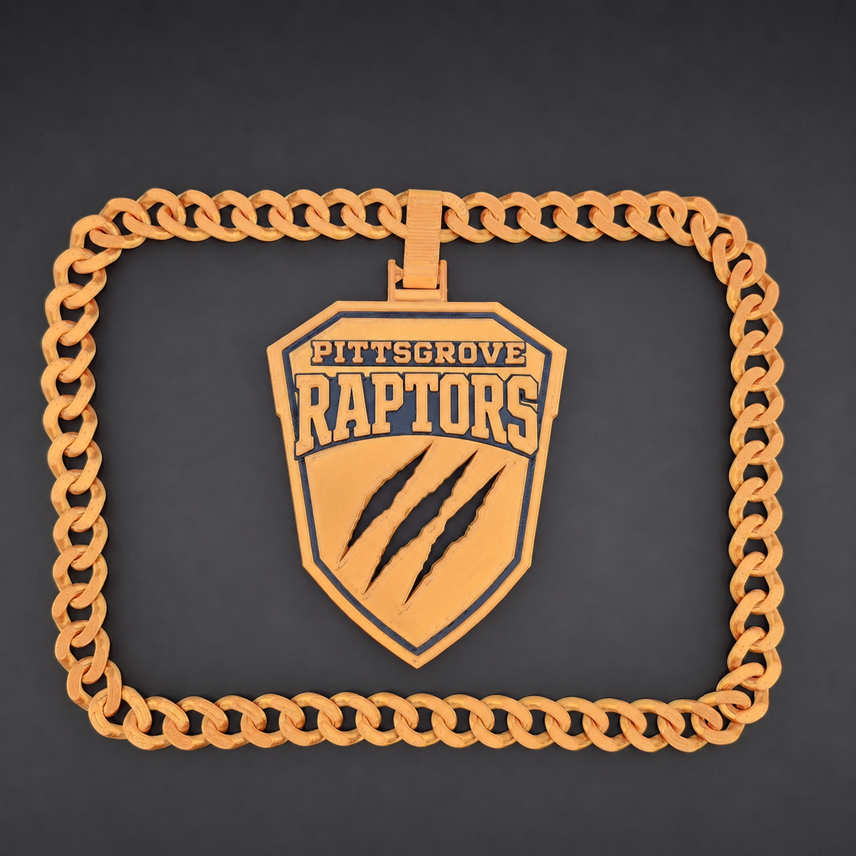 Pittsgrove Raptors GOLD EDITION Soccer Team Logo Hype Chain