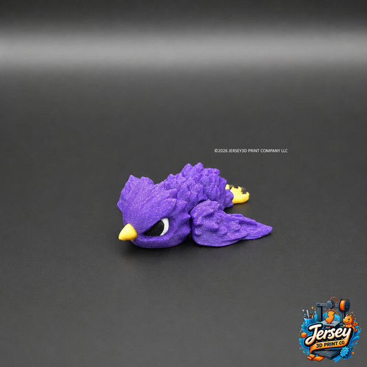 Raven Flexi Toy - 3D Printed Articulated Mini Raven