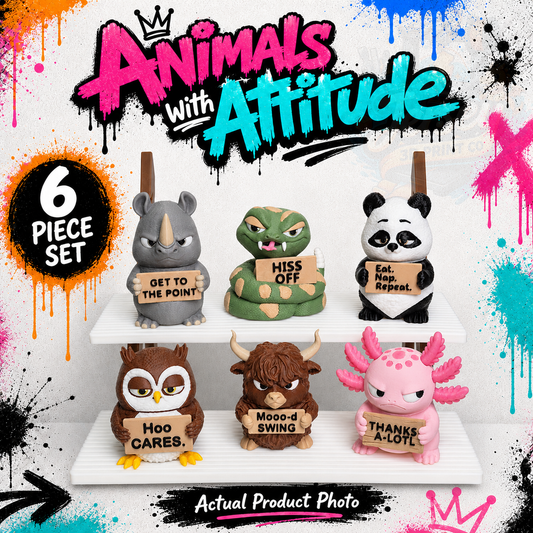 Animals With Attitude 6 Piece Gift Sets