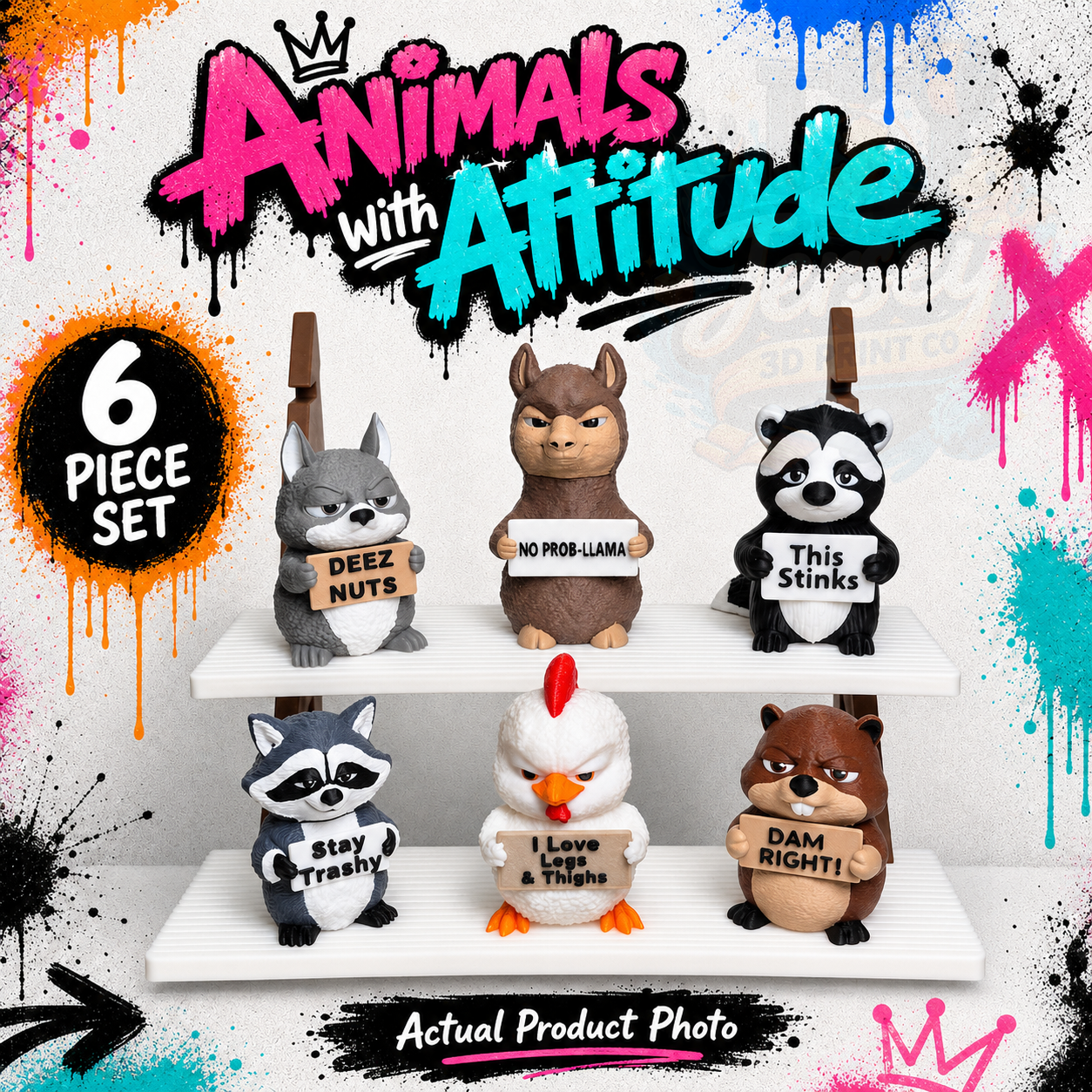 Animals With Attitude 6 Piece Gift Sets