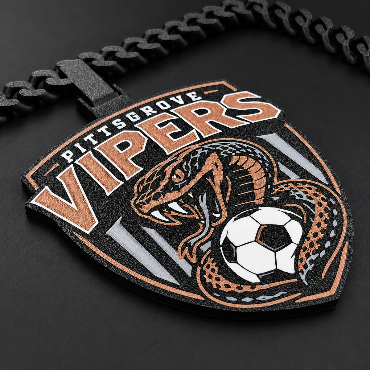 Pittsgrove Vipers Soccer Team Logo Hype Chain - Jersey 3D Print Company