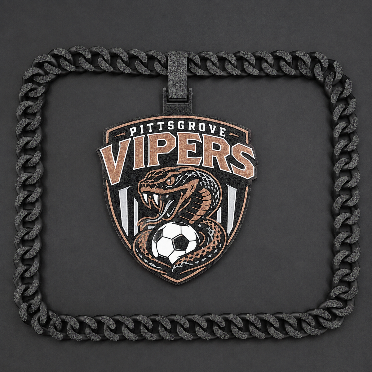 Pittsgrove Vipers Soccer Team Logo Hype Chain - Jersey 3D Print Company