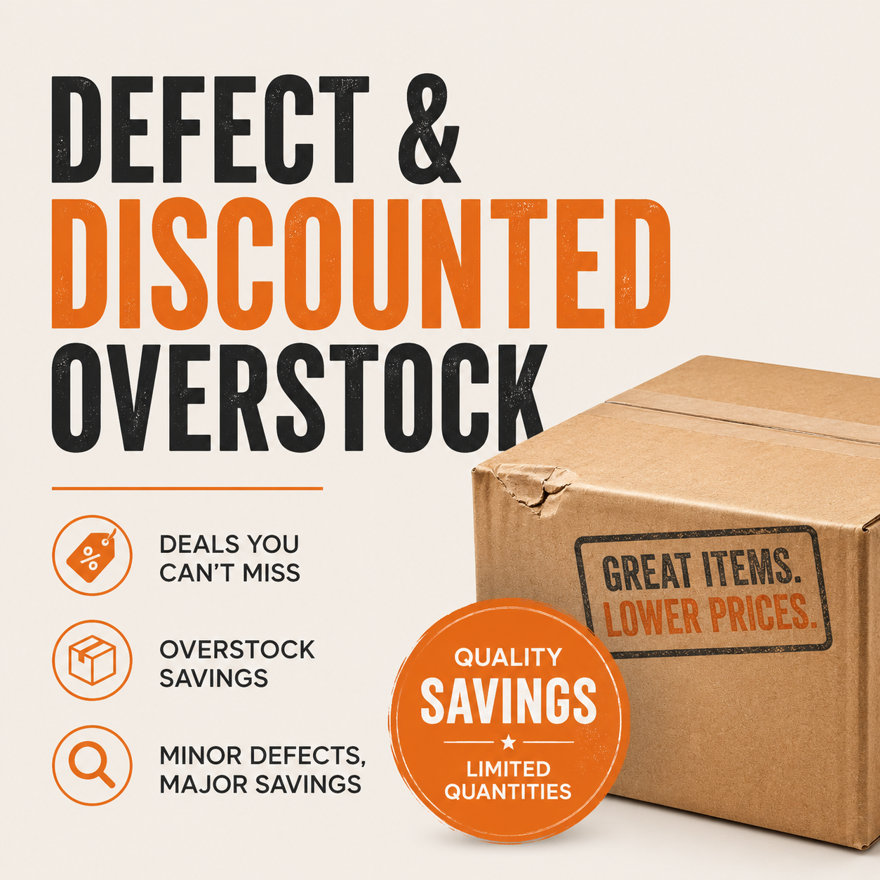 Defects/Overstock