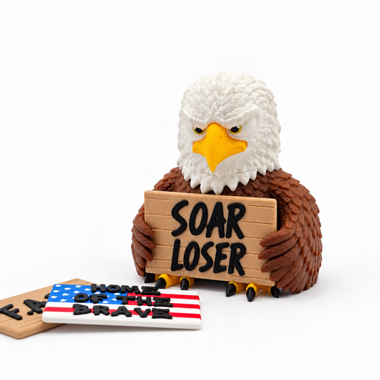Sarcastic Eagle Figurine - Animals with Attitude Funny Desk Toys for the Home or Office