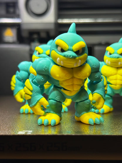 Articulated Mini Shark Man Action Figure by Evilian