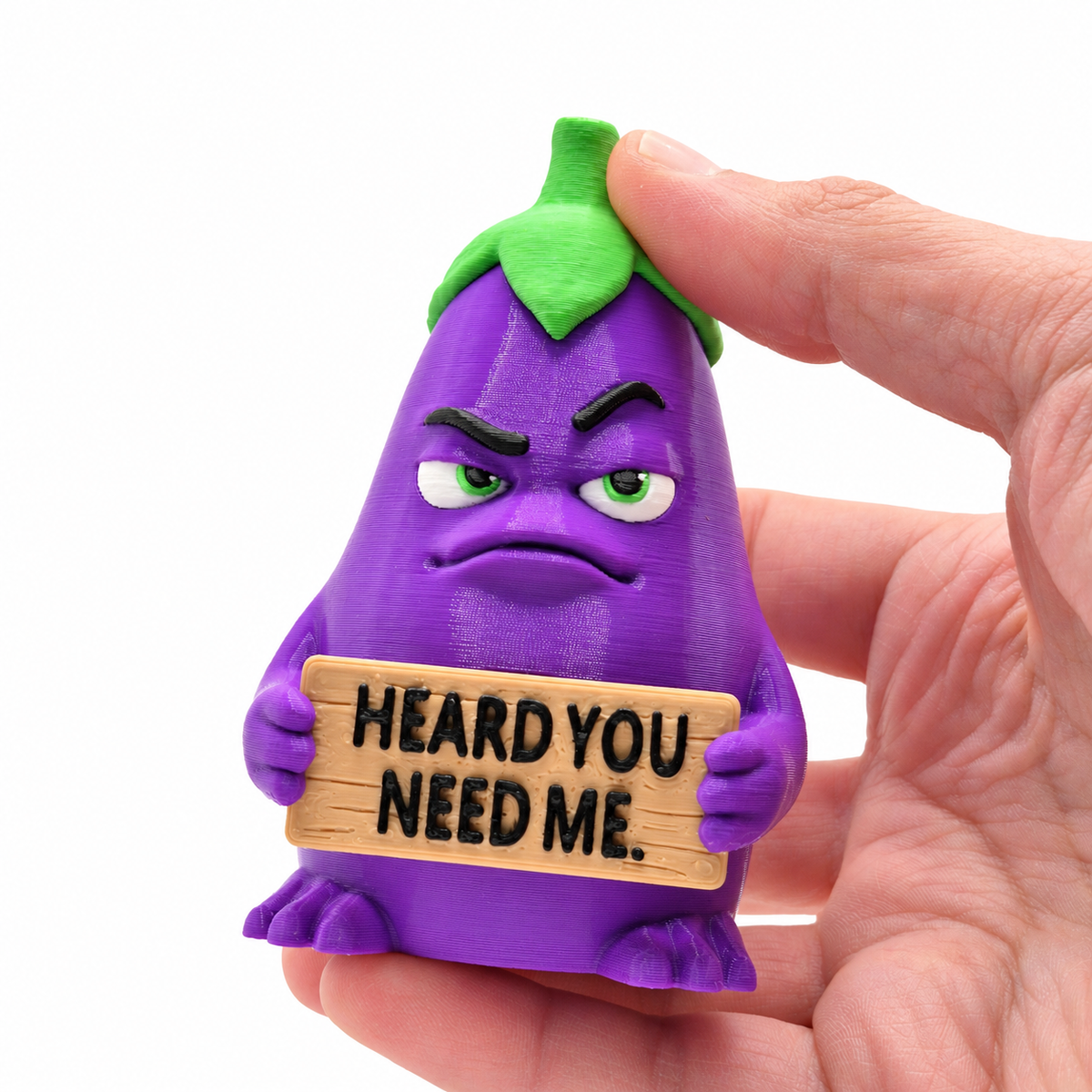 Feisty Fruit Eggplant Emoji Figurine - Meme Culture Decor