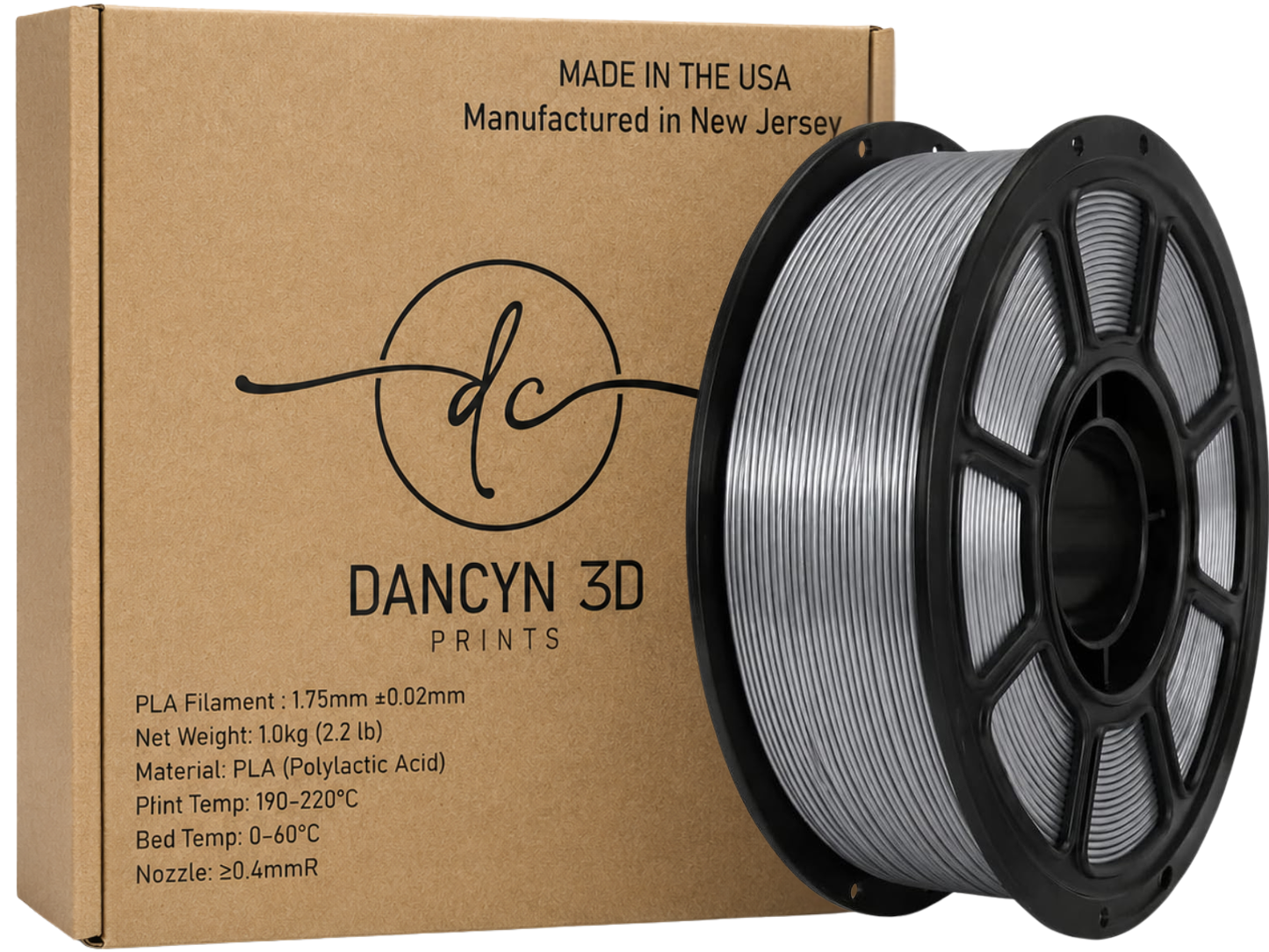 Dancyn3D PLA Basic American Made 3D Printer Filament