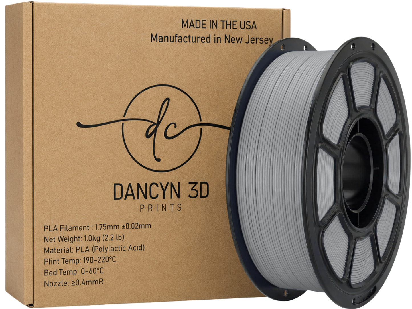 Dancyn3D PLA Basic American Made 3D Printer Filament