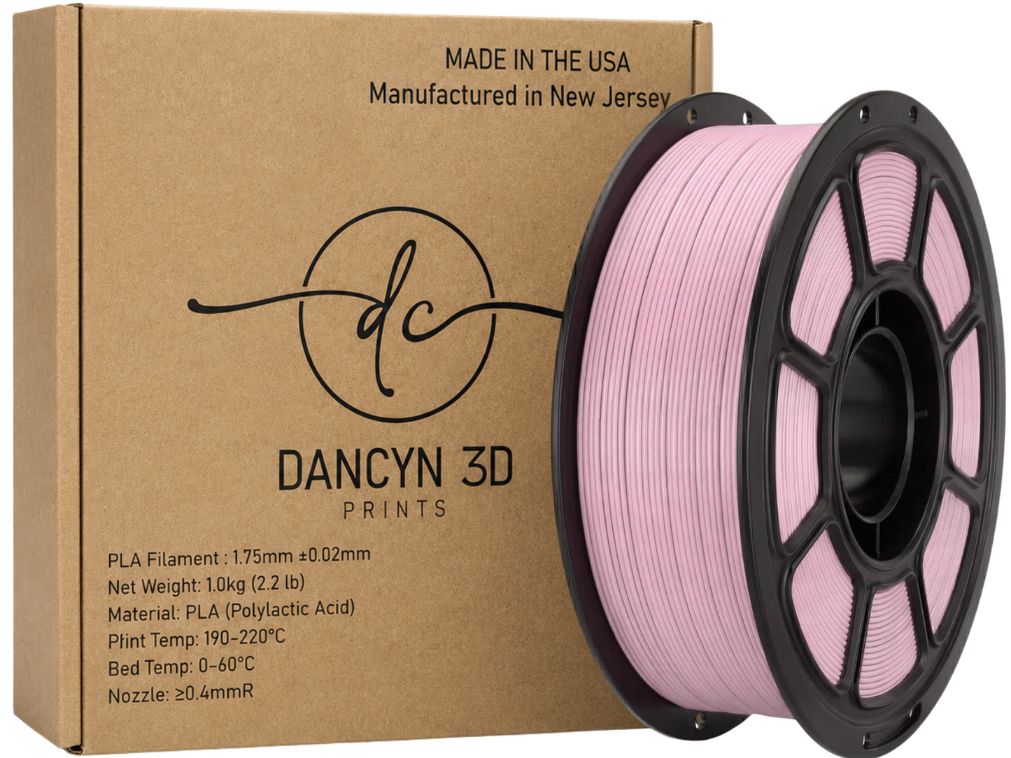 Dancyn3D PLA Basic American Made 3D Printer Filament