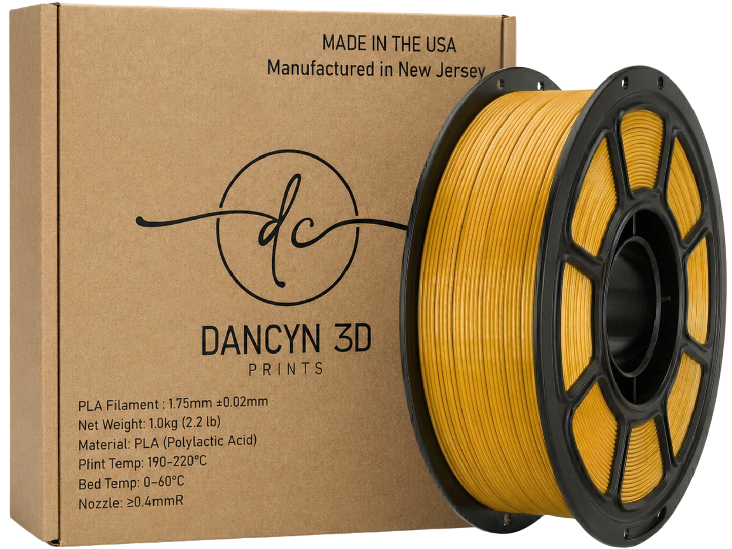 Dancyn3D PLA Basic American Made 3D Printer Filament