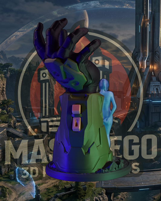 Master Chief Inspired Console Controller & Headphones Holder - Hands of Power Series by Mas Fuego