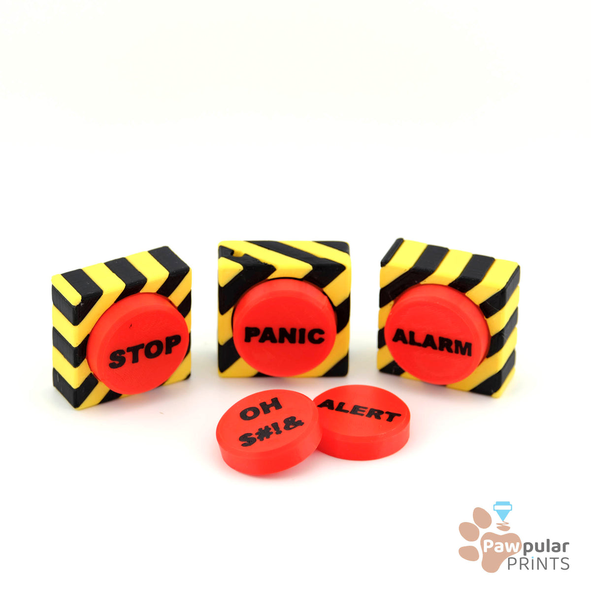 Big Red Button Fidget Clicker Sensory Toys by Pawpular Prints