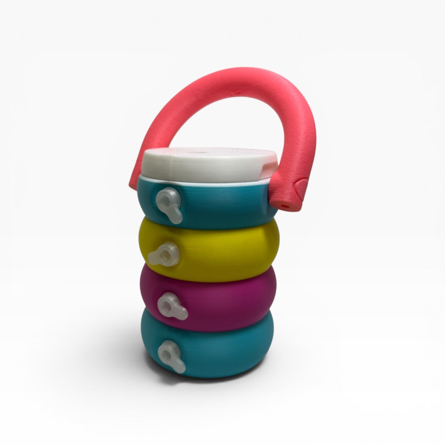 Summertime Pool Tube 3D Printed 12oz Can Holder – Portable Drink Carrier with Handle