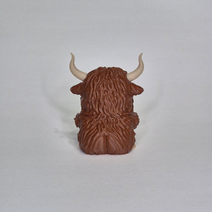 Grumpy Highland Cow - Animals with Attitude Funny Animal Figurines for the Home or Office