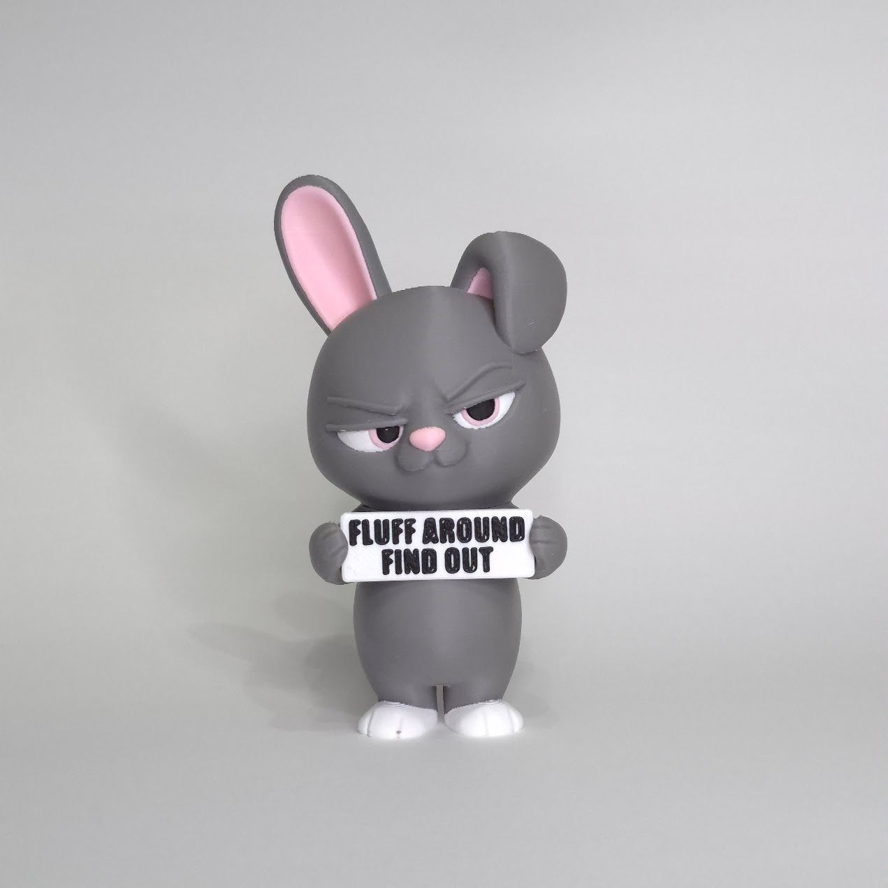Sarcastic Bunny Figurine - Animals with Attitude Adult Humor for the Home or Office