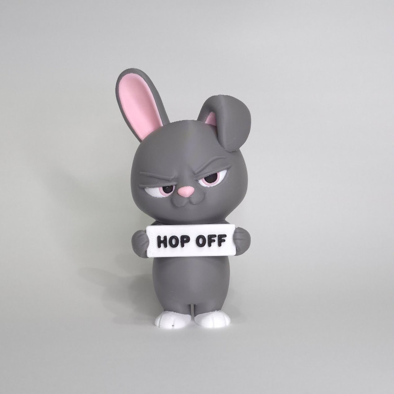 Sarcastic Bunny Figurine - Animals with Attitude Adult Humor for the Home or Office