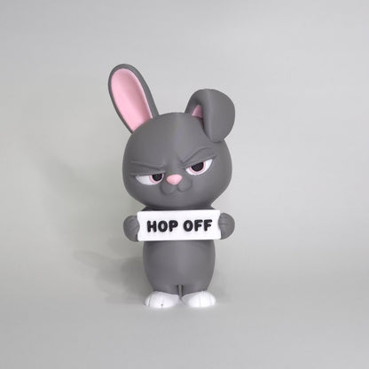 Sarcastic Bunny - Animals with Attitude Funny Animal Figurines for the Home or Office
